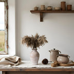 Farmhouse Beige Flower Vase — 2" - View 4