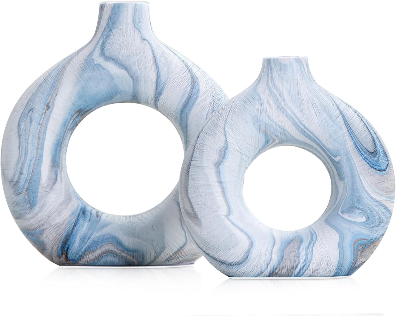 Boho Blue Vase — Set of 2 — Blue Ocean