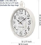 Battery Operated Farmhouse Black Wall Clock — 11.8" - View 2