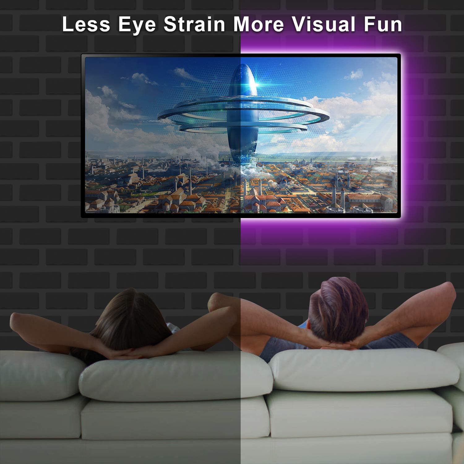 Color Changing Metal LED Strip Lights - View 5
