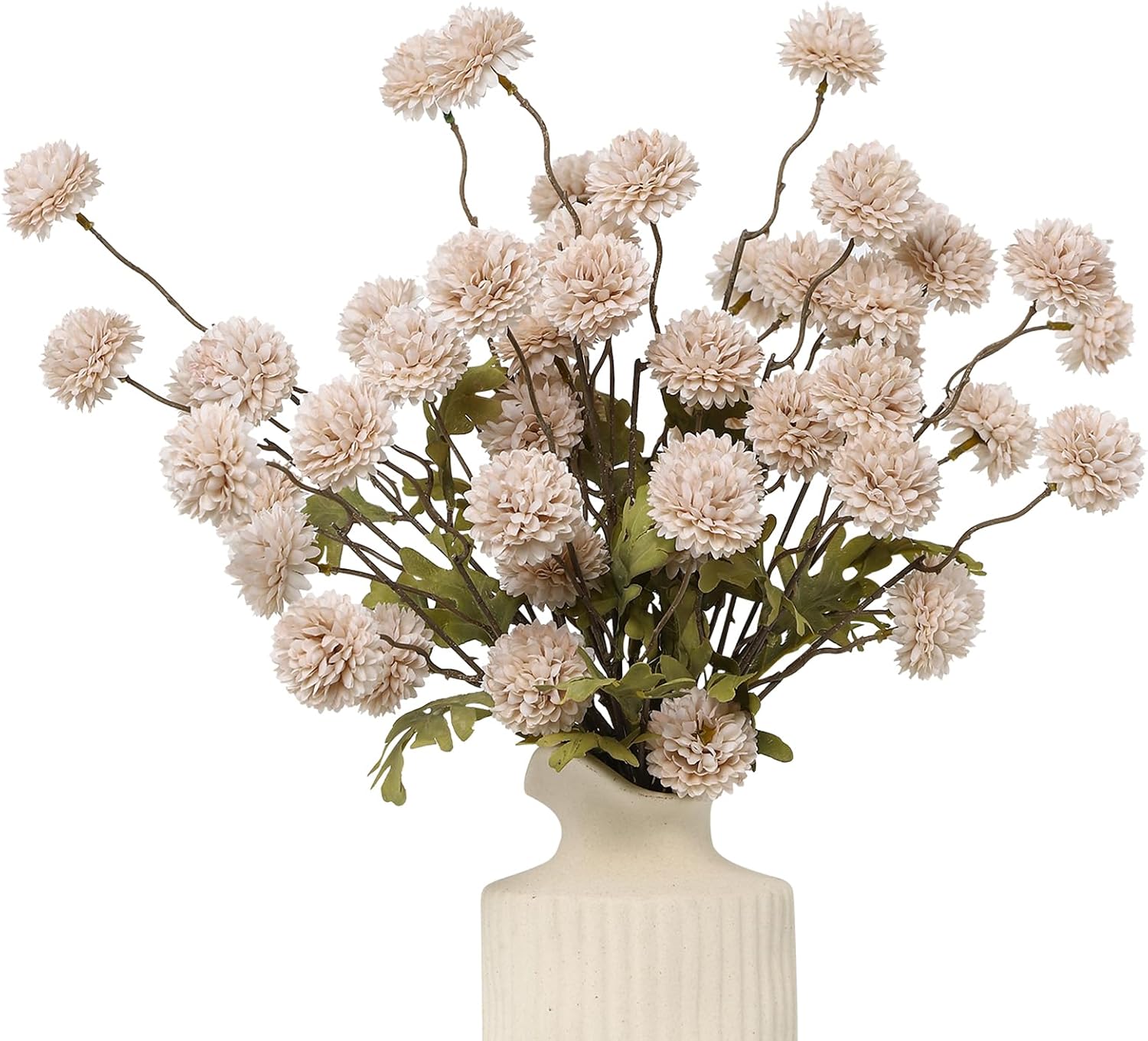 Beige Artificial Flowers — 9pcs