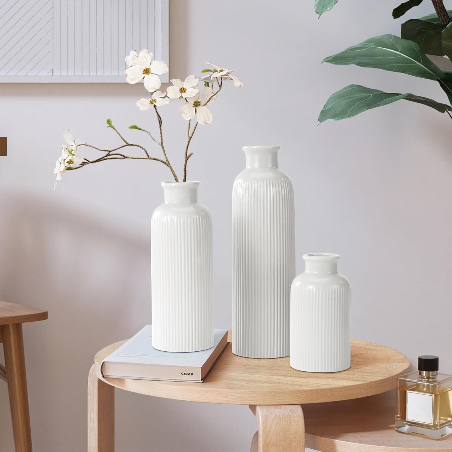 Boho Beige Flower Vase — Set of 3 - View 6