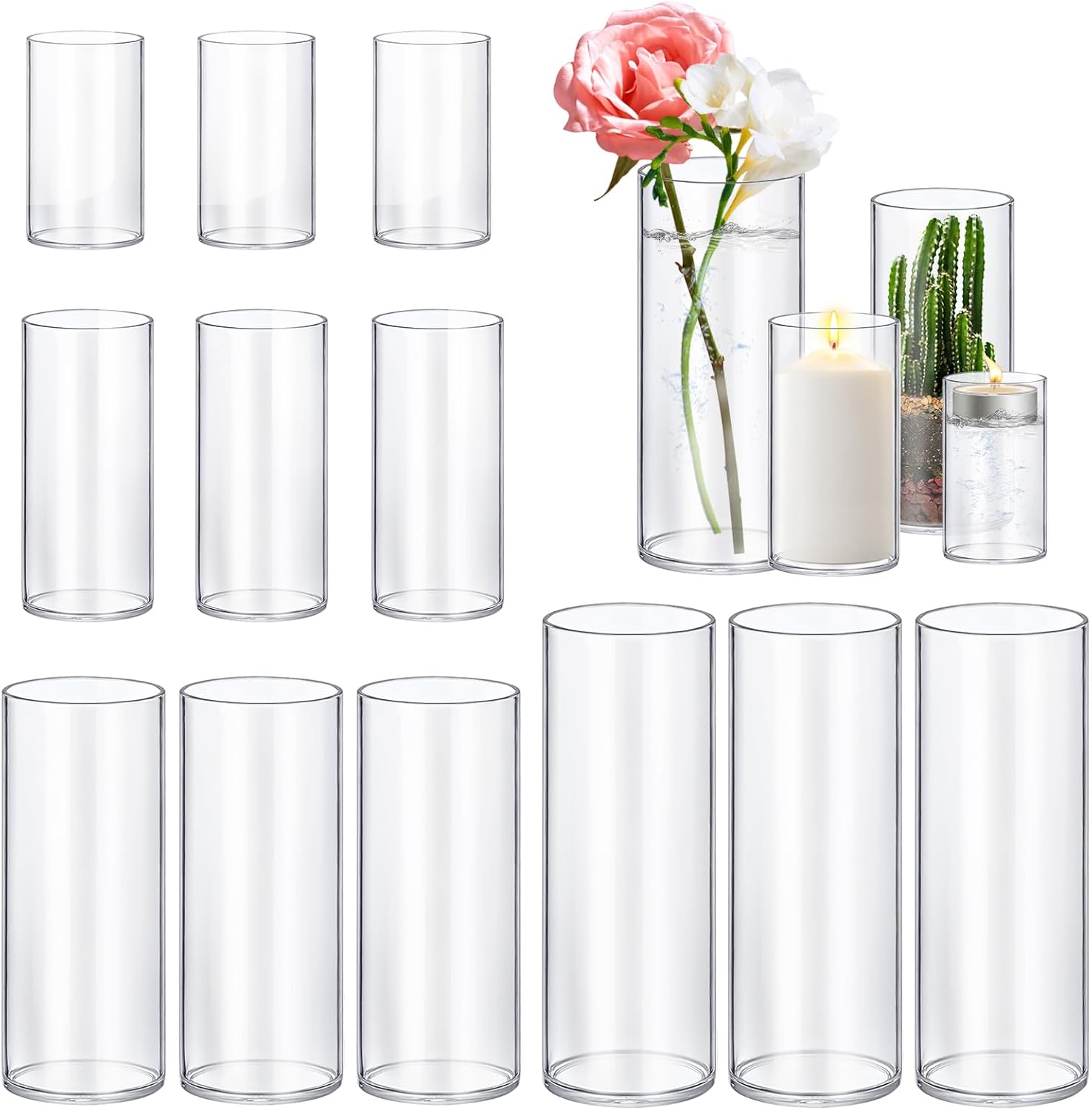 Metal Candle — 10" — 12 Pack (4,6,8,10 Inch )