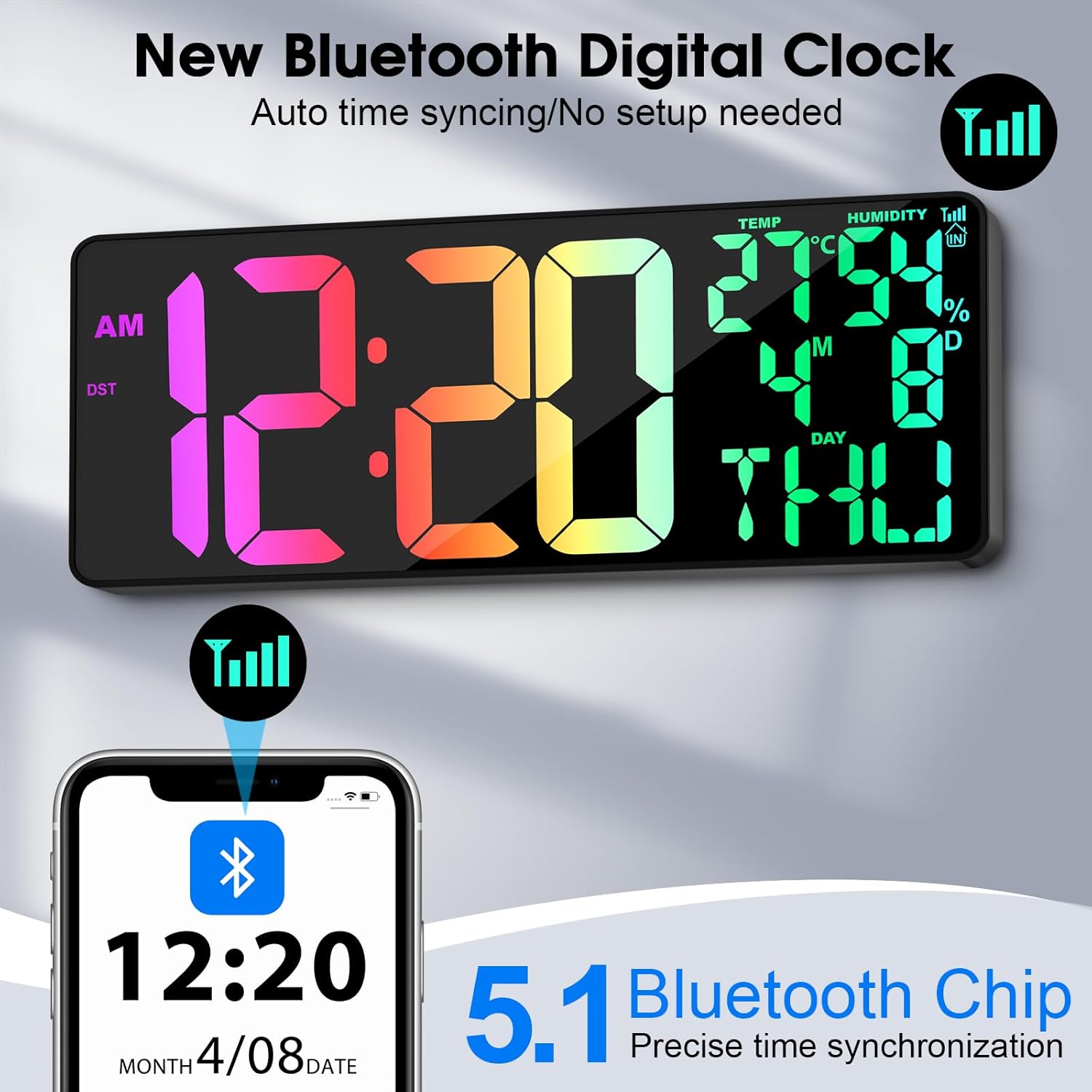 RGB Wall Clock — 18" - View 2