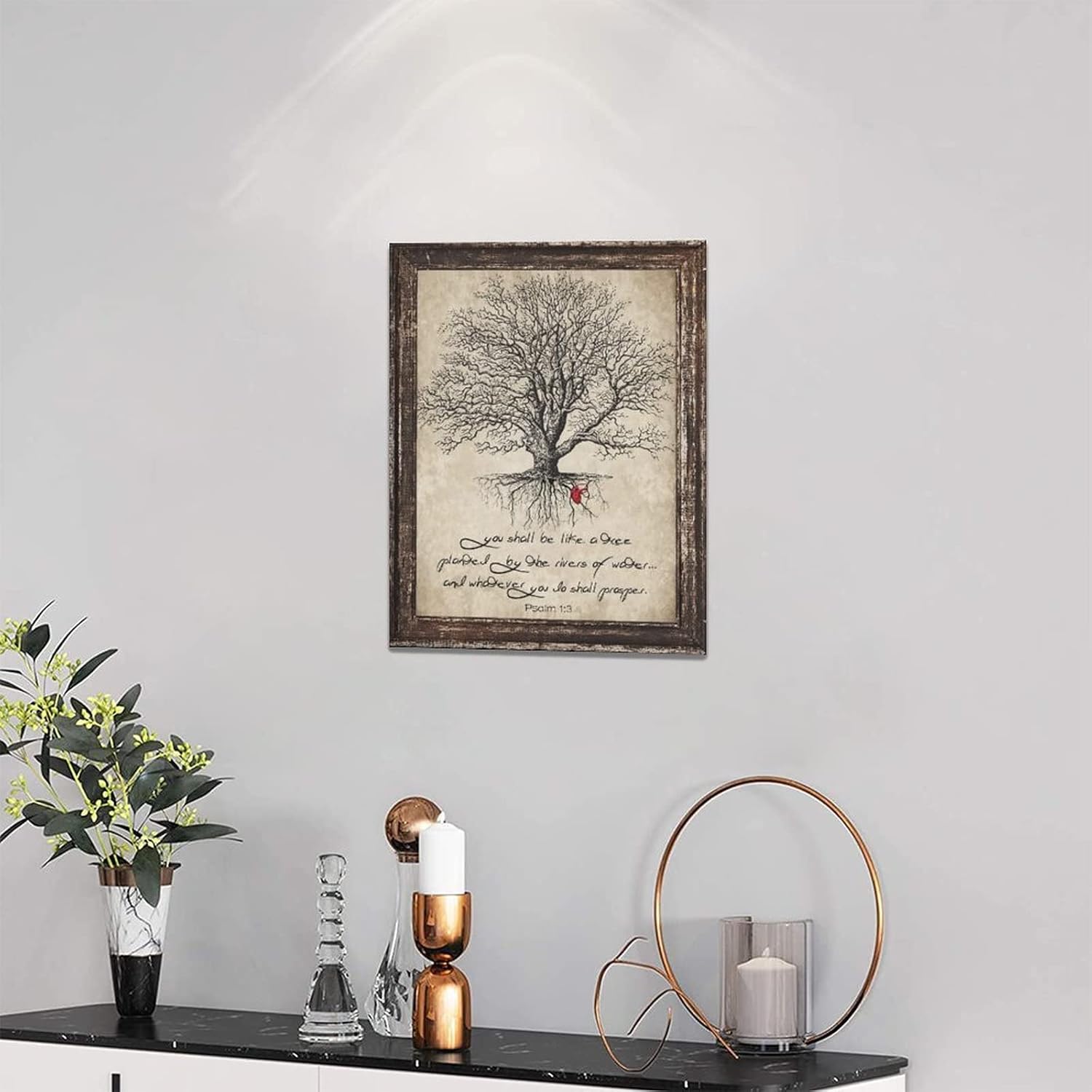 Framed Mid-Century Metal Wall Decor — 12" - View 2