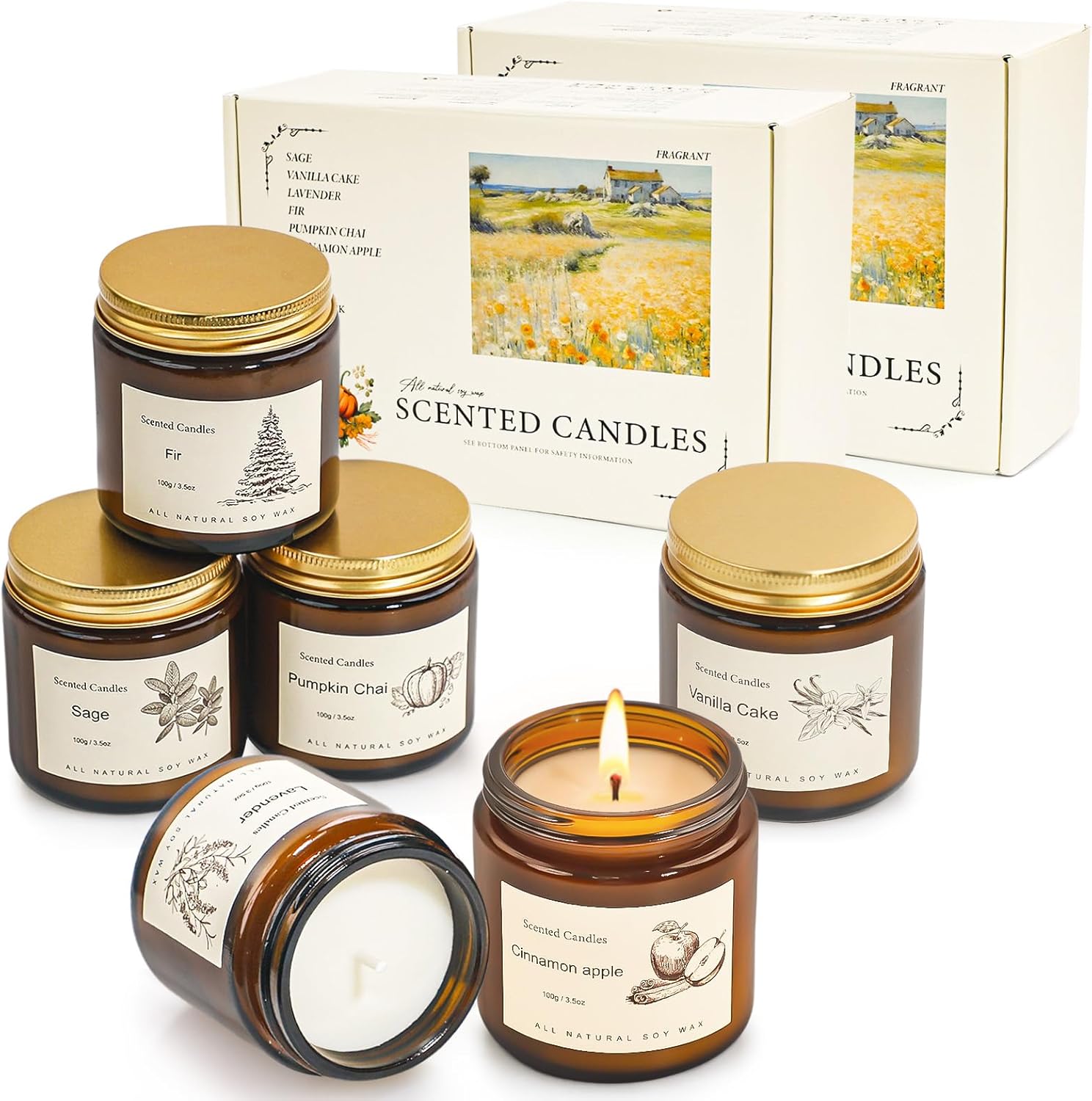 Soy Wax Wax Scented Candle — Fall & Winter Set
