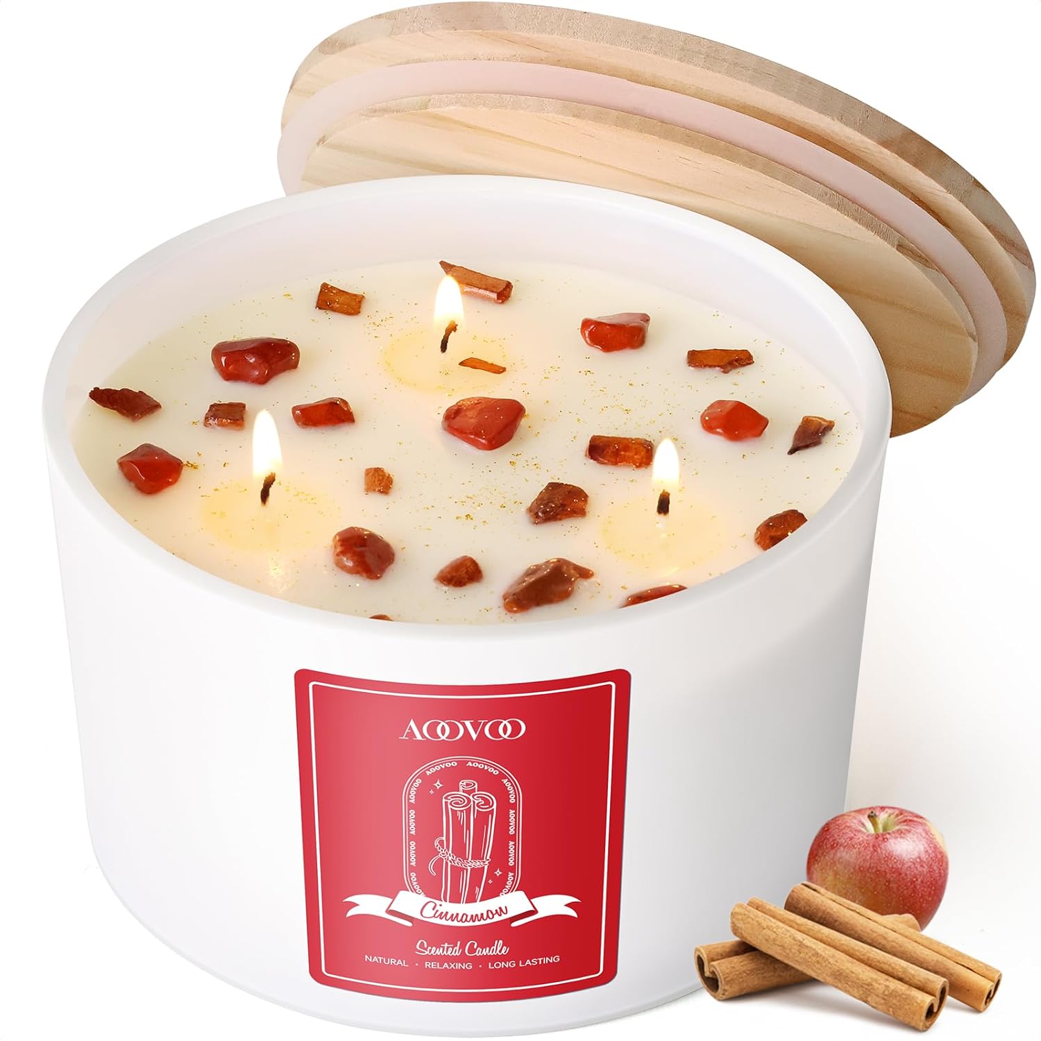 Luxe Metal Scented Candle — Apple Cinnamon Scented Candles