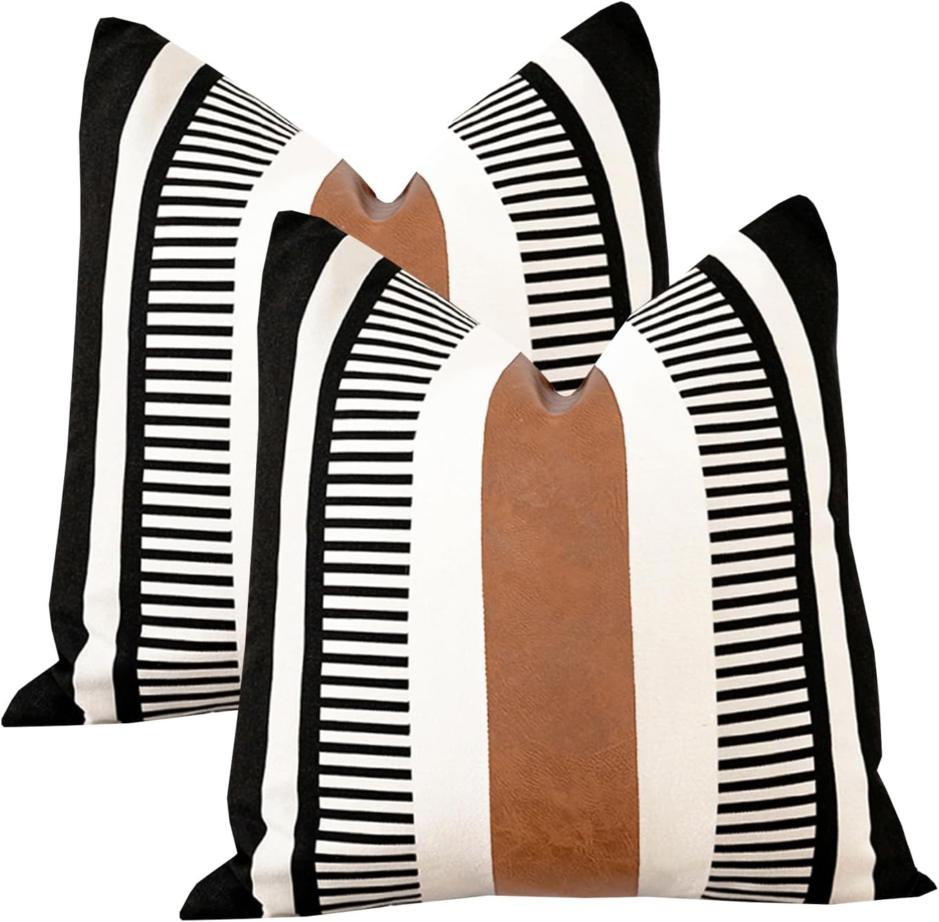 Boho Beige Throw Pillow Cover — 18" — 22" x 22" (Pack of 2)