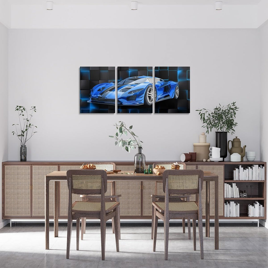Modern Black Canvas Wall Art — 12" - View 2