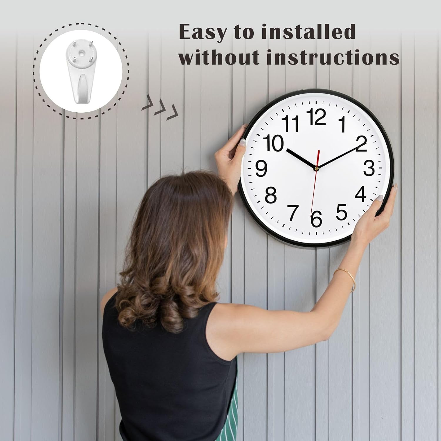 Battery Operated Wall Clock — 16" - View 6