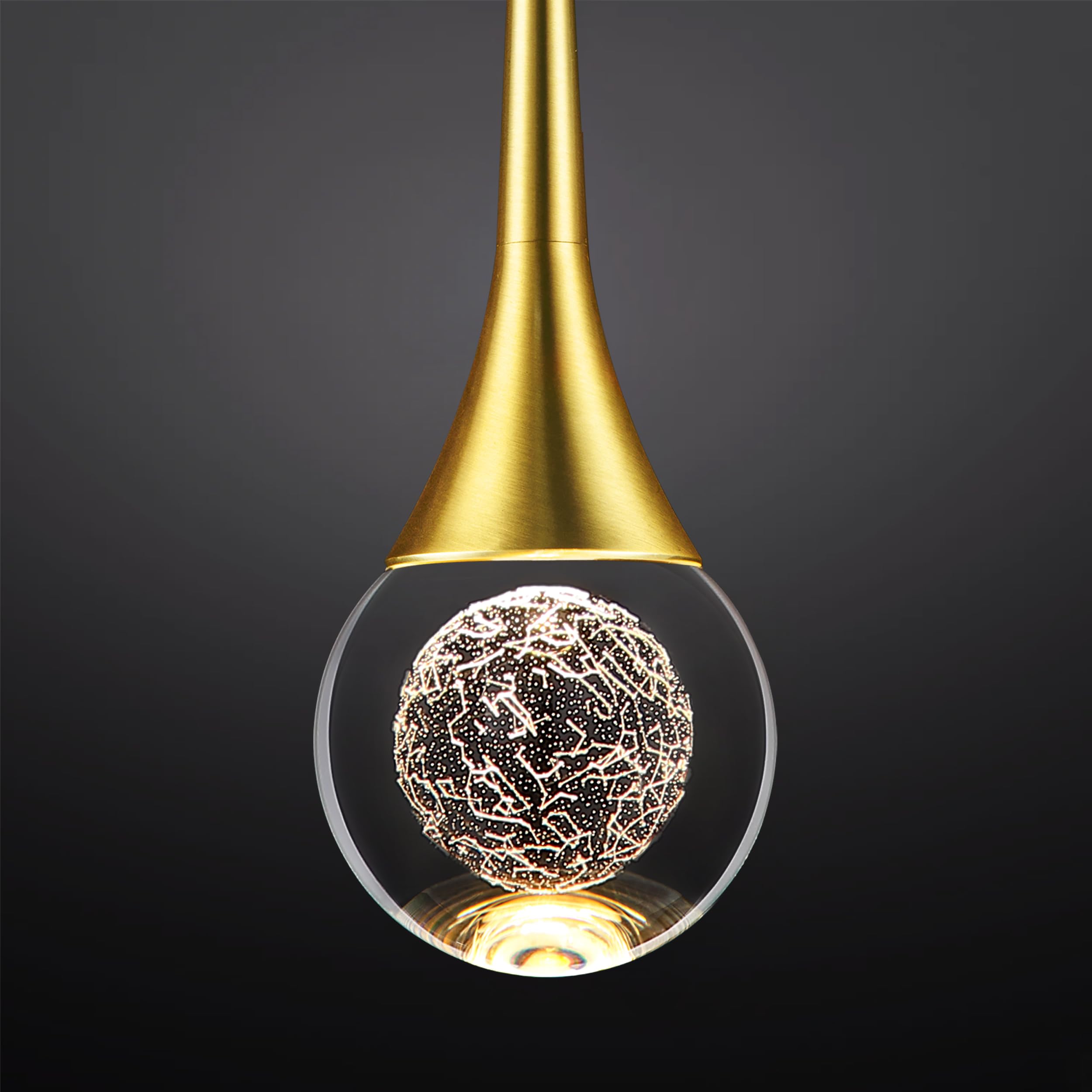 Dimmable Luxe Gold Pendant Light — 1-Light