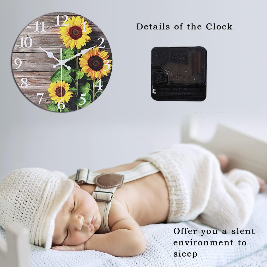 Battery Operated Wood Wall Clock — 8" - View 3
