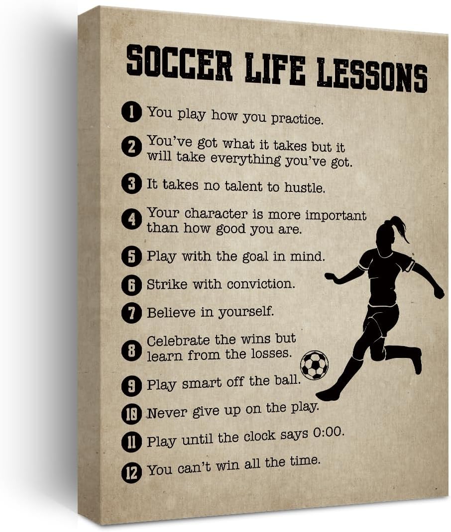 Framed Metal Canvas Wall Art — Soccer01