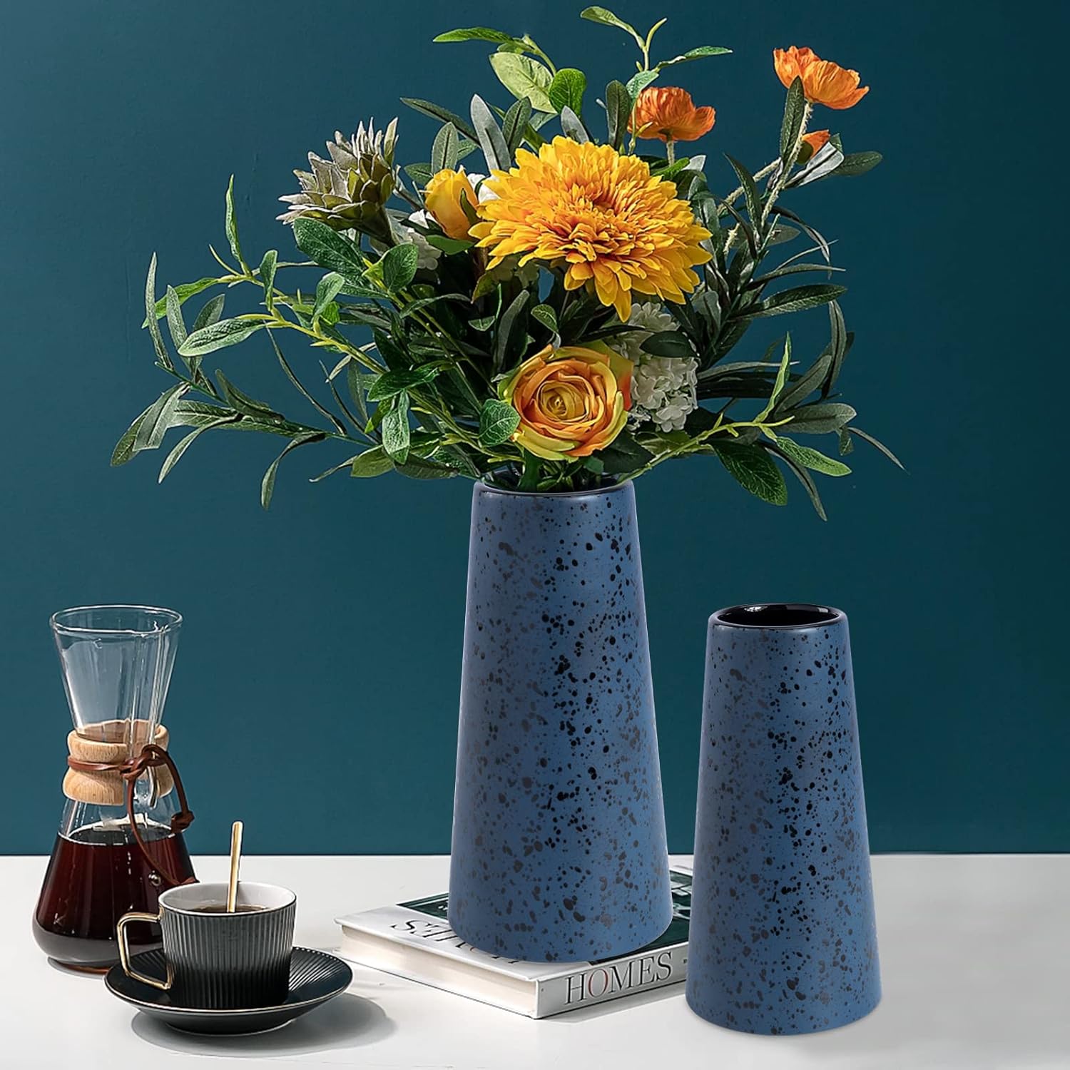 Farmhouse Blue Flower Vase — Set of 2 - View 8