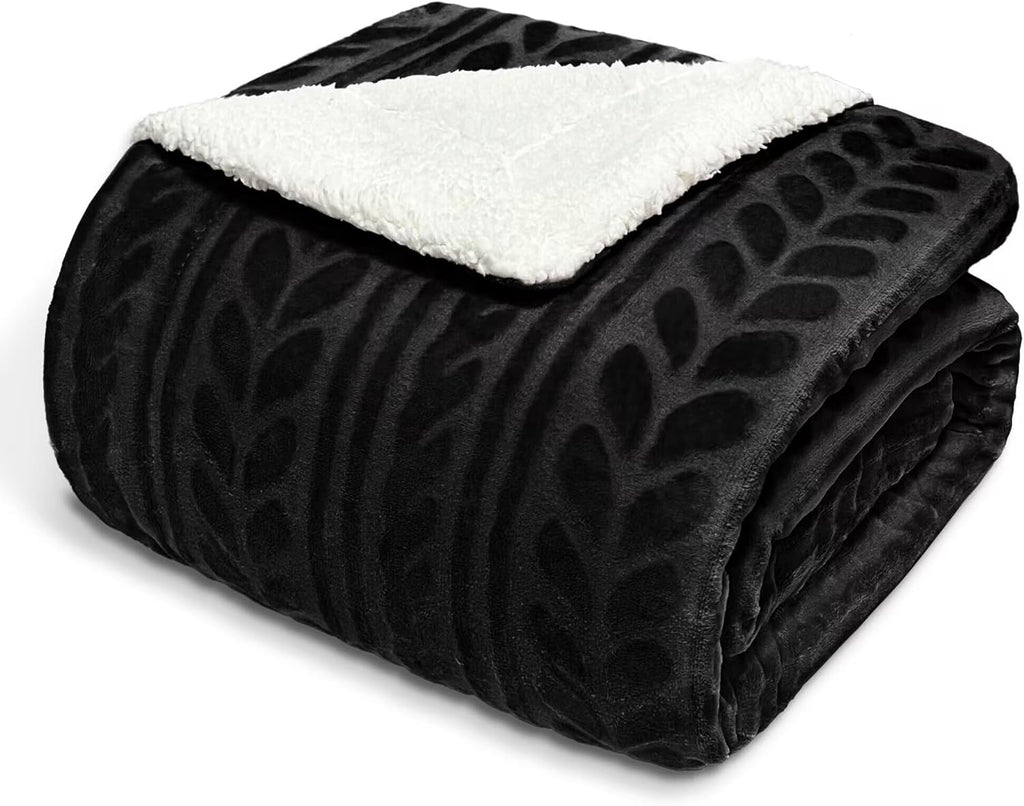 Velvet Luxe Black Throw Pillow — 50" — Dark Black