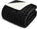 Velvet Luxe Black Throw Pillow — 50" — Dark Black