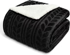 Velvet Luxe Black Throw Pillow — 50" — Dark Black