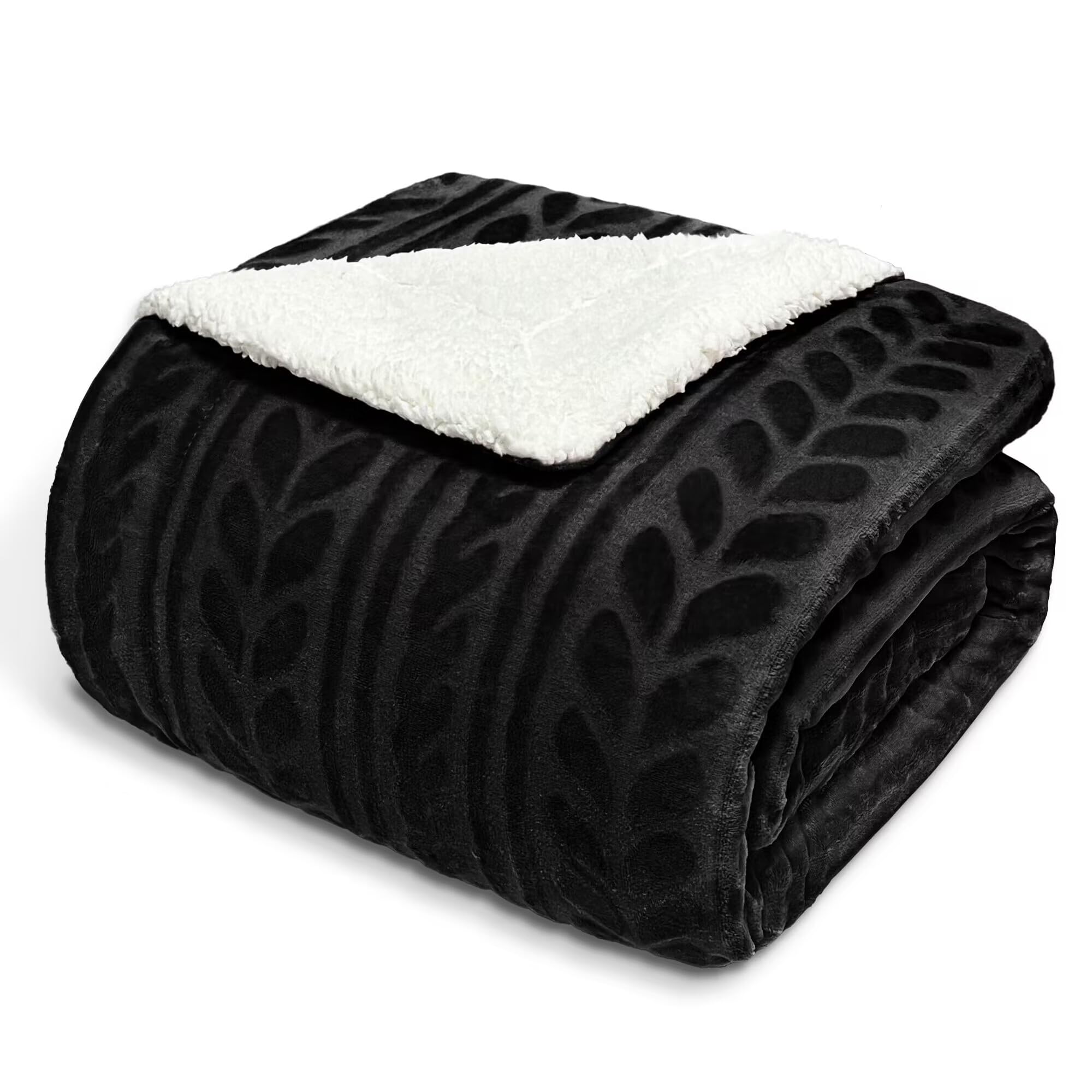 Velvet Luxe Black Throw Pillow — 50"