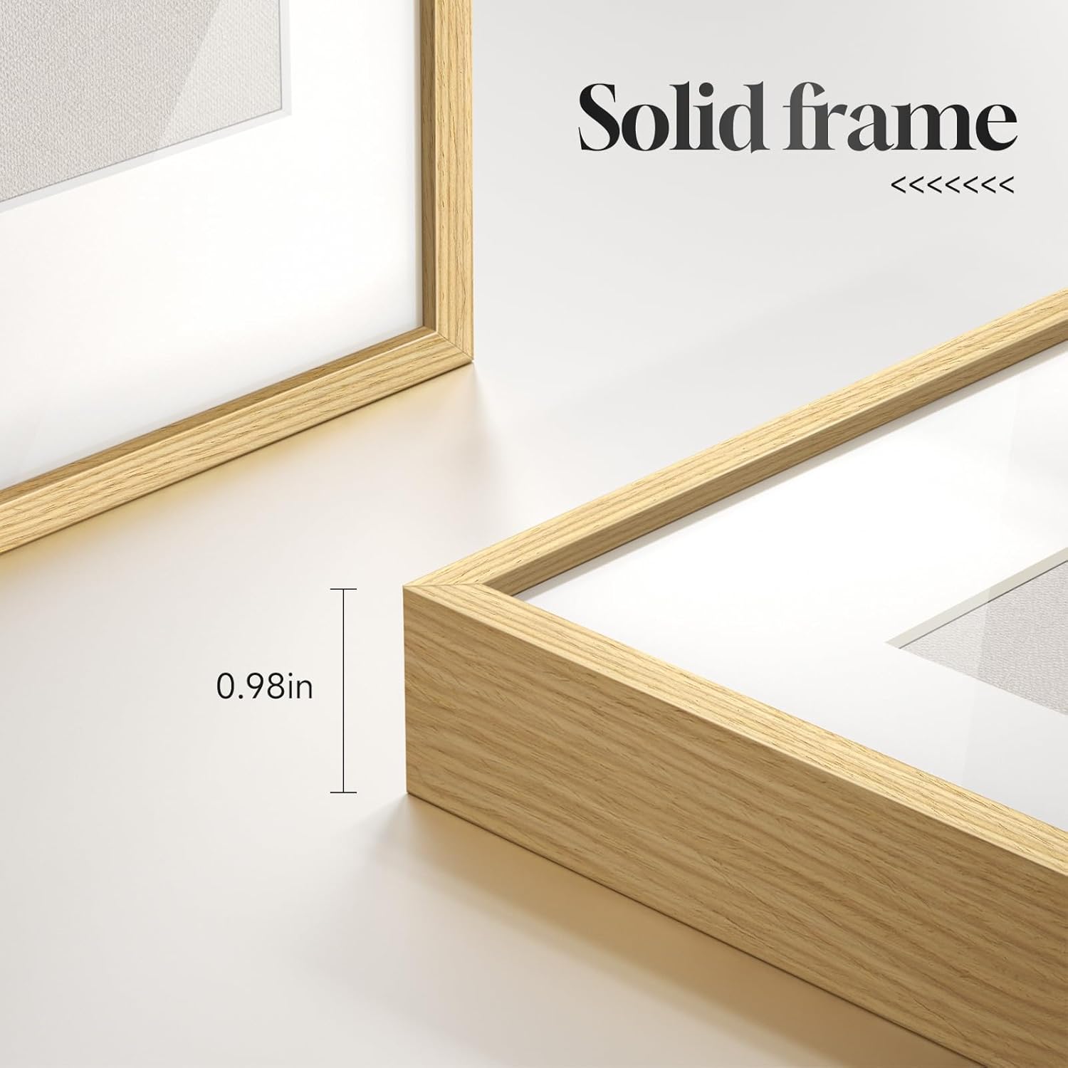 Framed Modern Beige Wall Decor — 20" - View 5