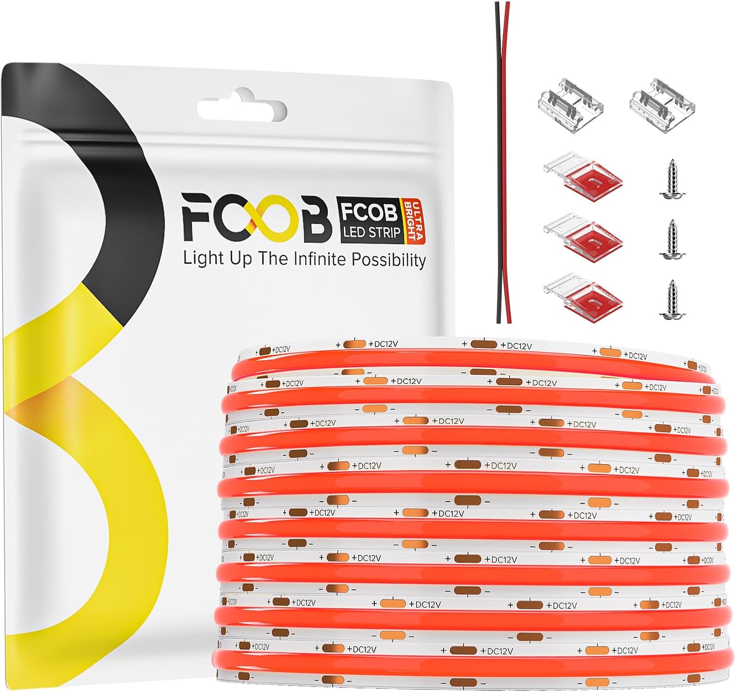 Dimmable Beige LED Strip Light — Red