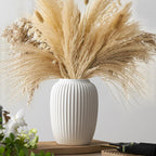 Boho Black Vase — Set of 2 — White-b