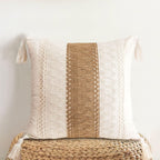 Boho Rattan Throw Pillow Cover — 18" — 1 Pack Single Stripe 18"x18"
