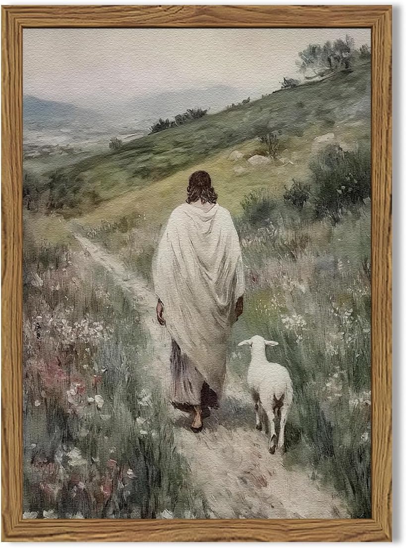 Framed Blue Wall Decor — 16" — 36"L x 24"W