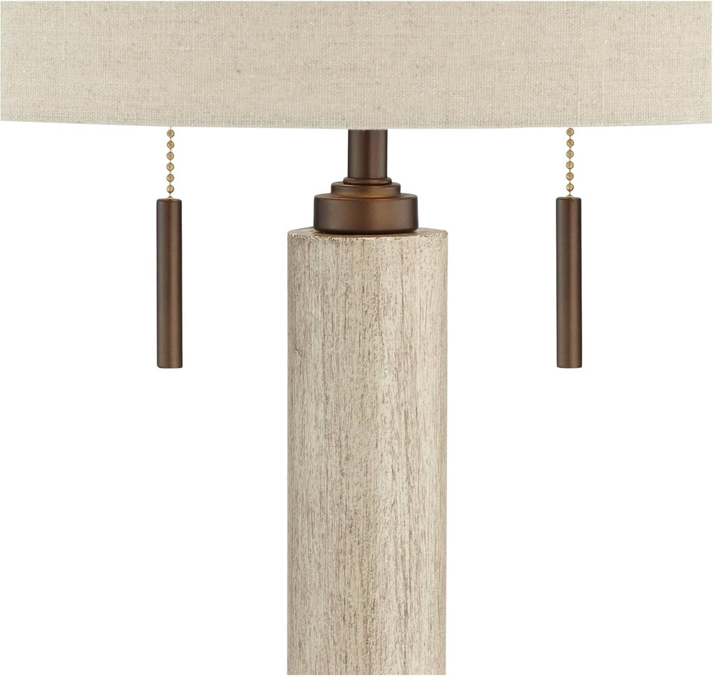 USB Mid-Century Brown Table Lamp — 28.5" - View 9