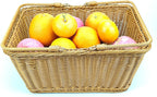 Boho Rattan Woven Basket — 15.8" - View 2