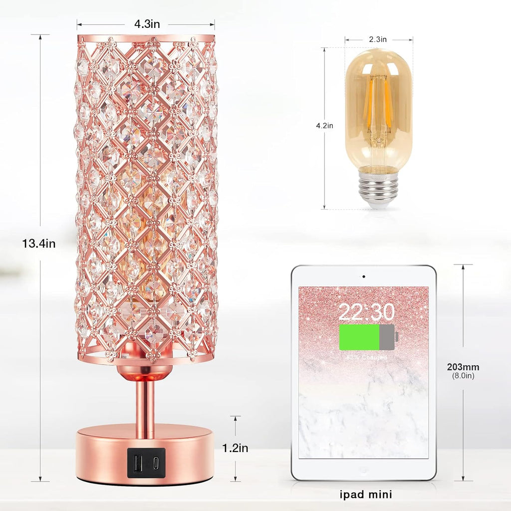 Dimmable Luxe Black Bedside Lamp - View 5
