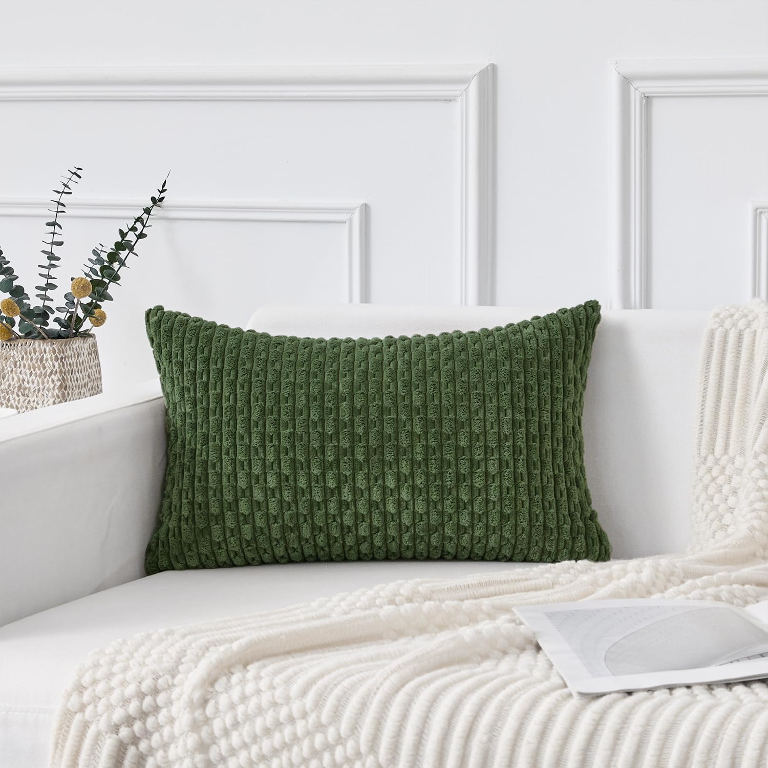 Lumbar Boho Beige Throw Pillow Cover — 36" — 22" x 14" (Pack of 1)