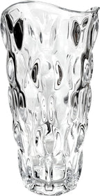 Green Flower Vase — 9.5" — Clear-waterdrop Style