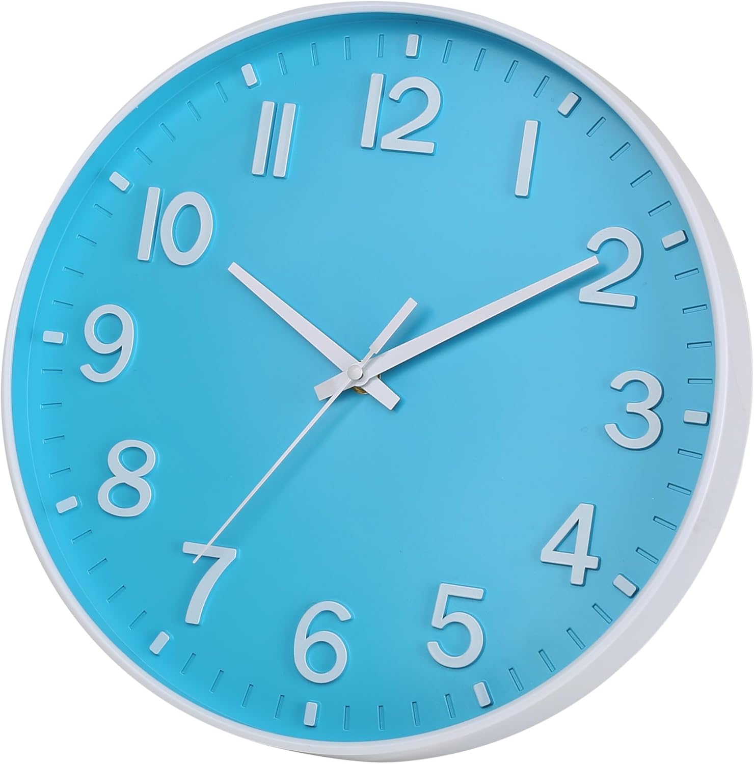 Battery Operated Luxe Beige Wall Clock — 8" — 8 inch