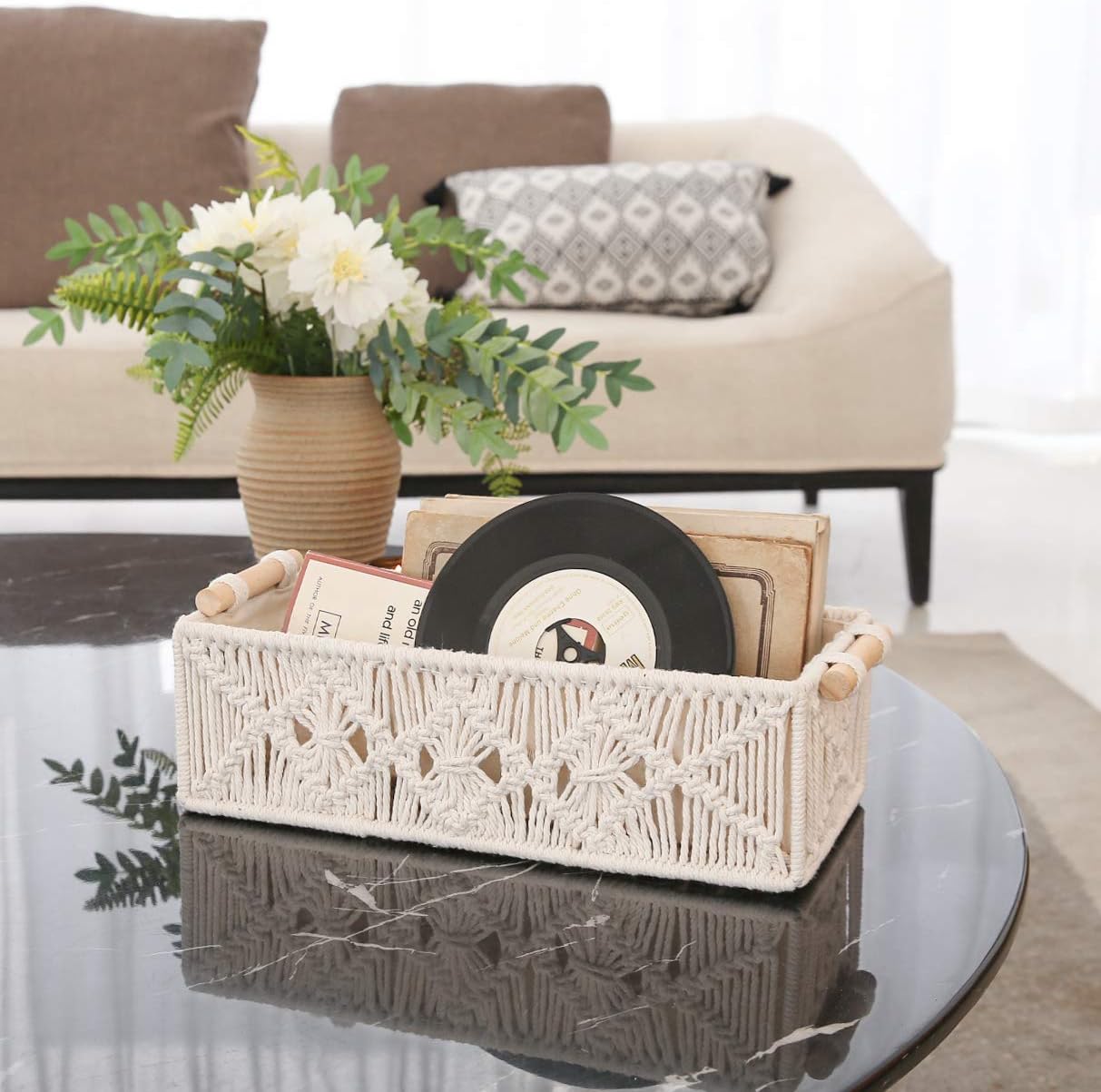 Boho Brown Storage Basket — Set of 2 - View 3
