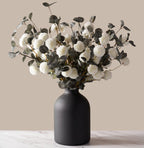 Beige Artificial Plant — 10 Kiku+5 Eucalyptus