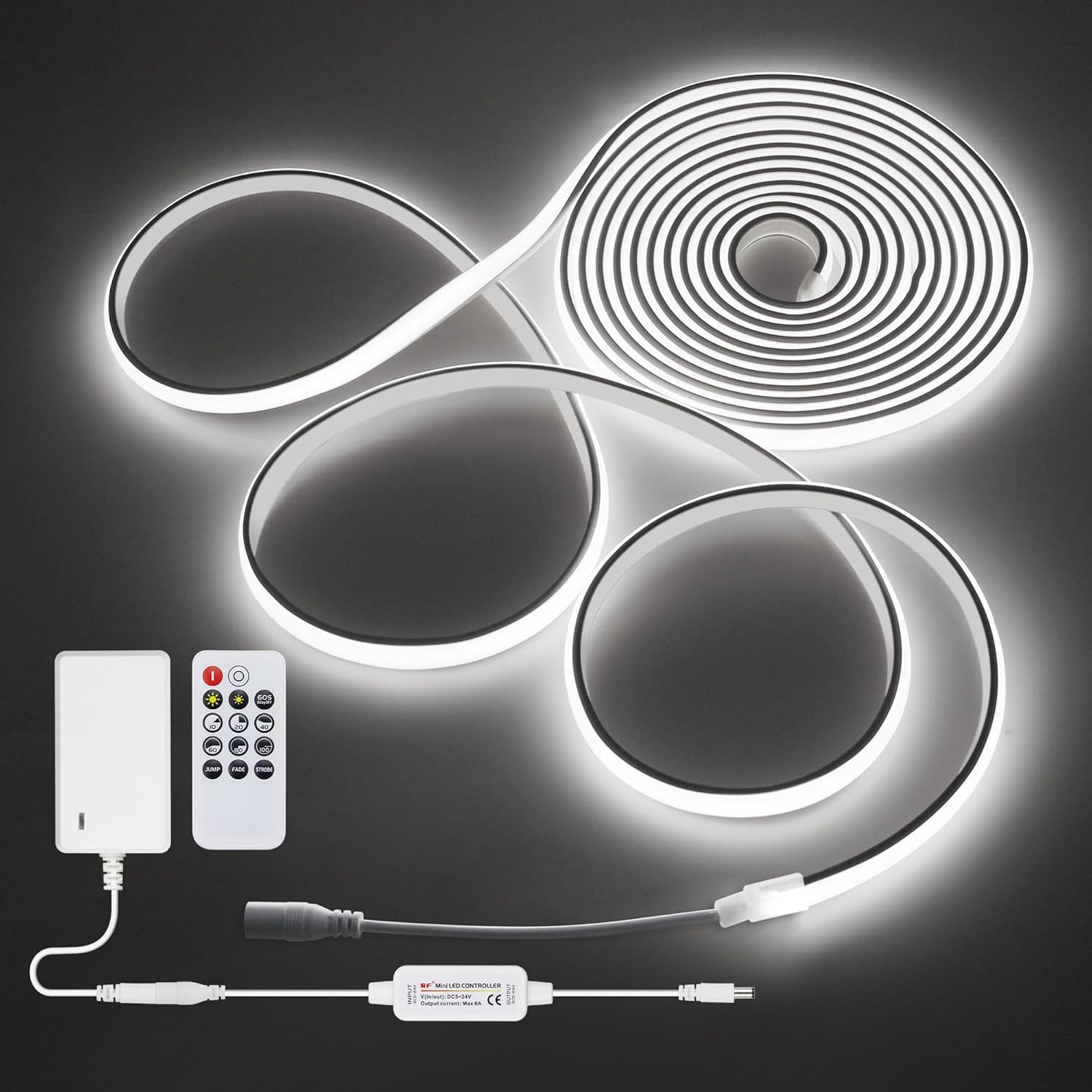 Dimmable White LED Strip Light — Cold White