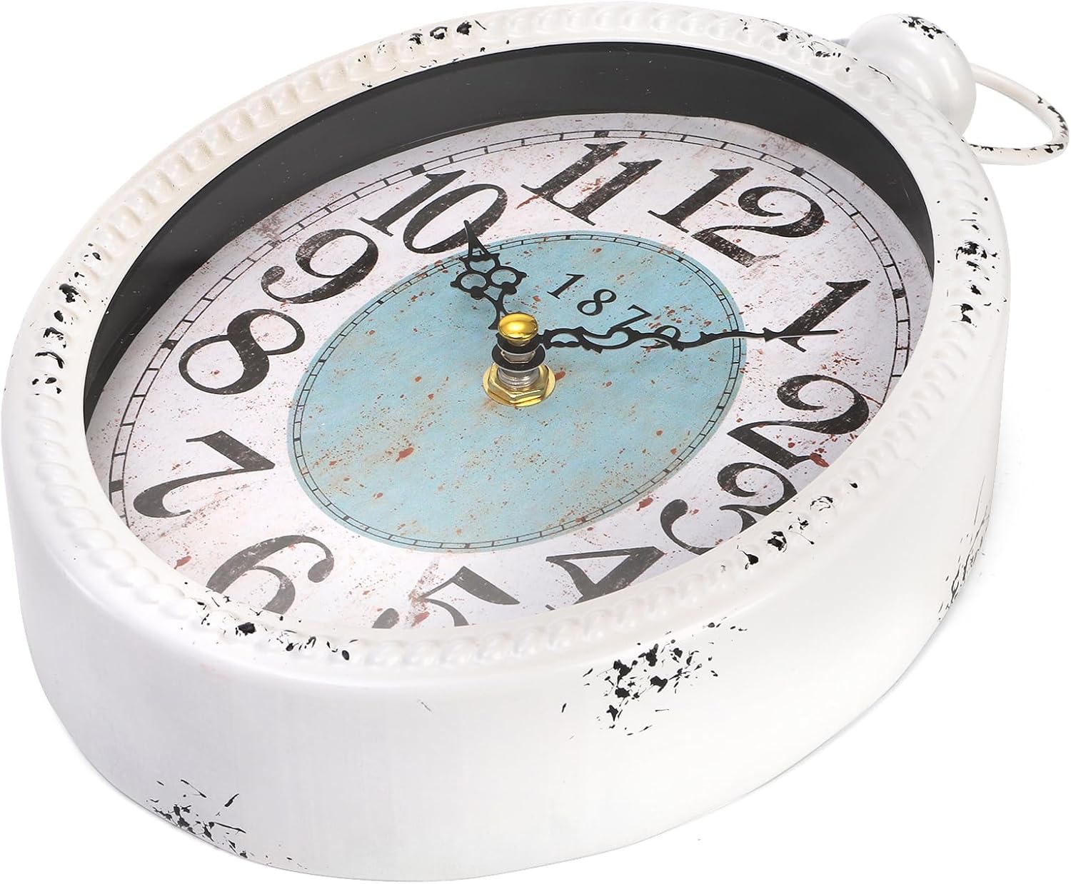 Battery Operated Farmhouse Wall Clock — 11.2" - View 4
