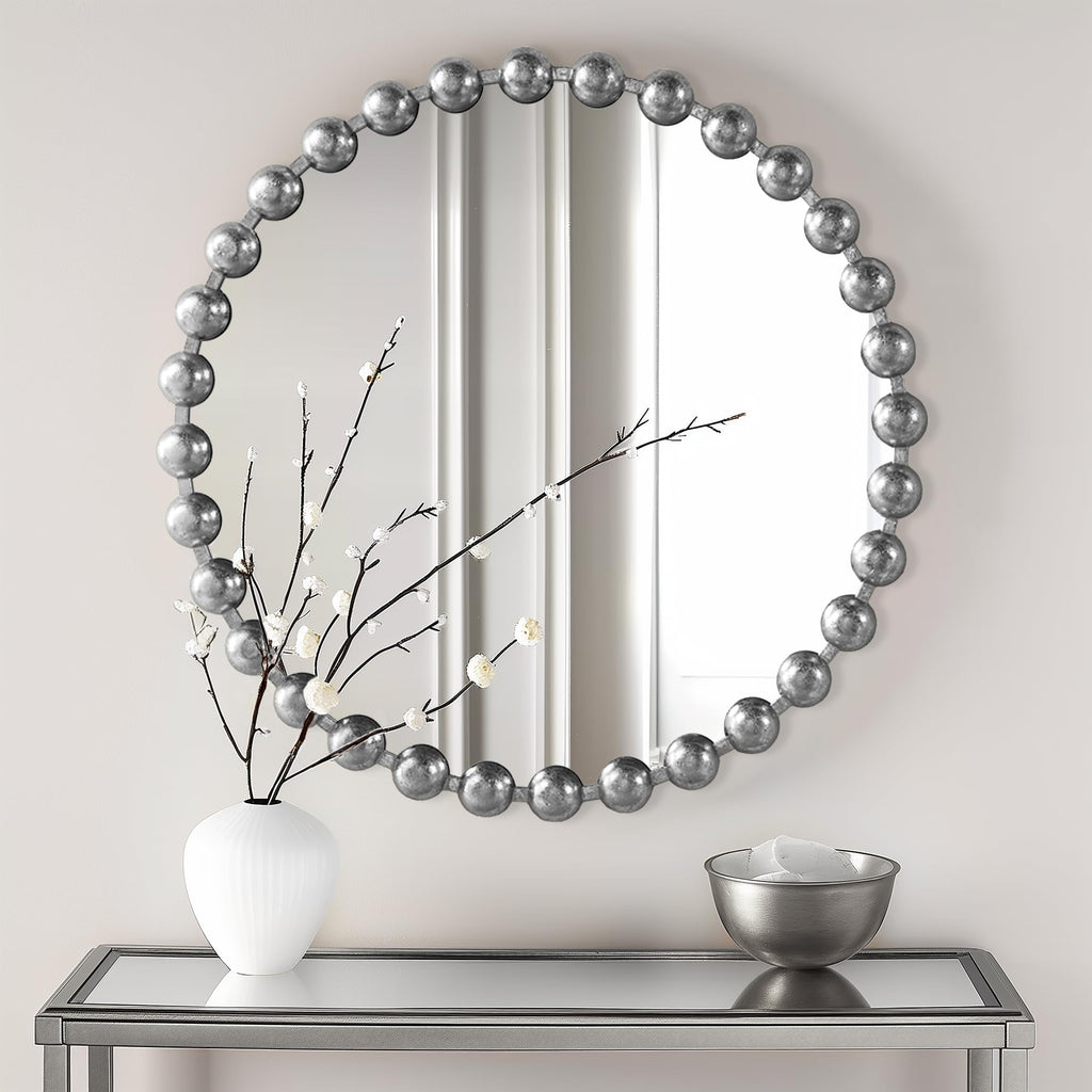 Black Round Mirror — 27"