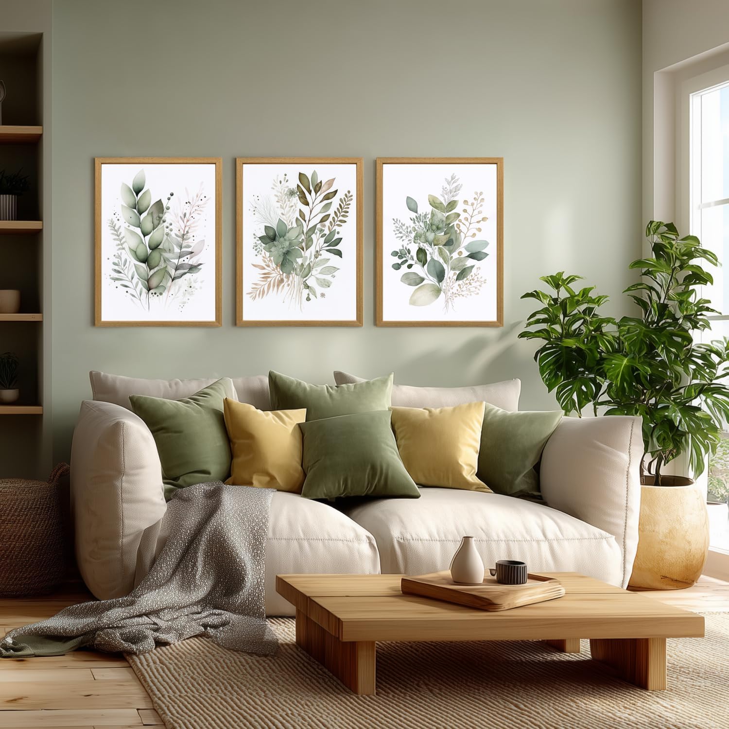 Framed Modern Blue Wall Decor — 16" - View 5