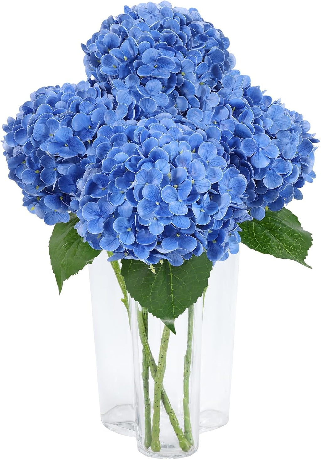 Blue Artificial Flowers — 4pcs