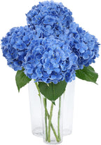 Blue Artificial Flowers — 4pcs