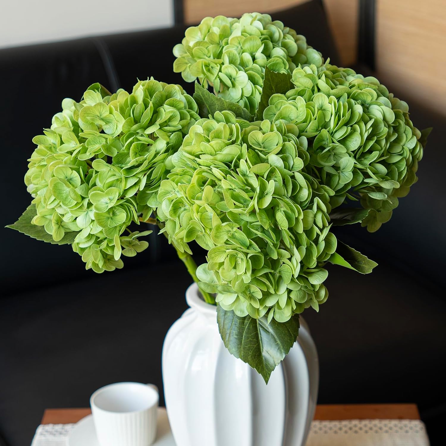 Blue Artificial Flowers — 22" — Green