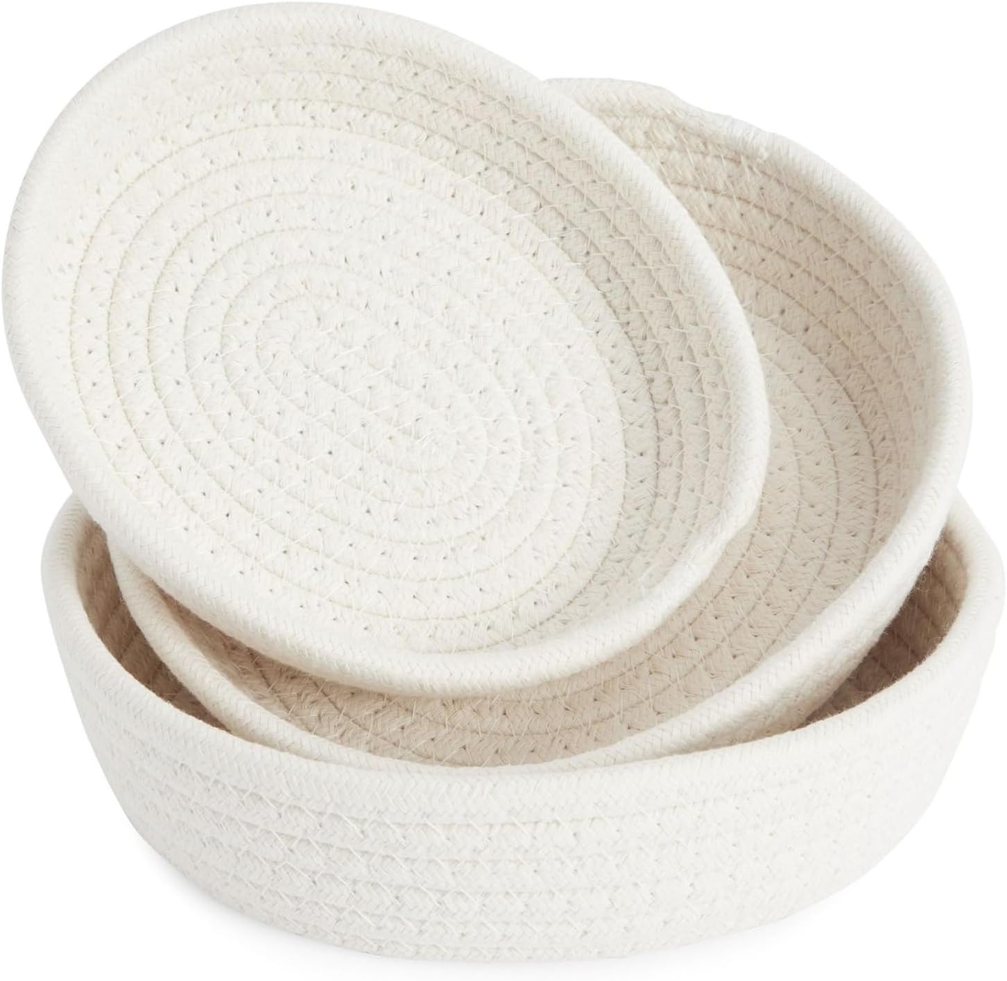 Round Boho Metal Woven Basket — 5x2 - View 9