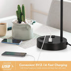 USB Farmhouse Metal Desk Lamp - View 4