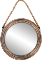Round Farmhouse Wood Mirror — 16.2" - View 8