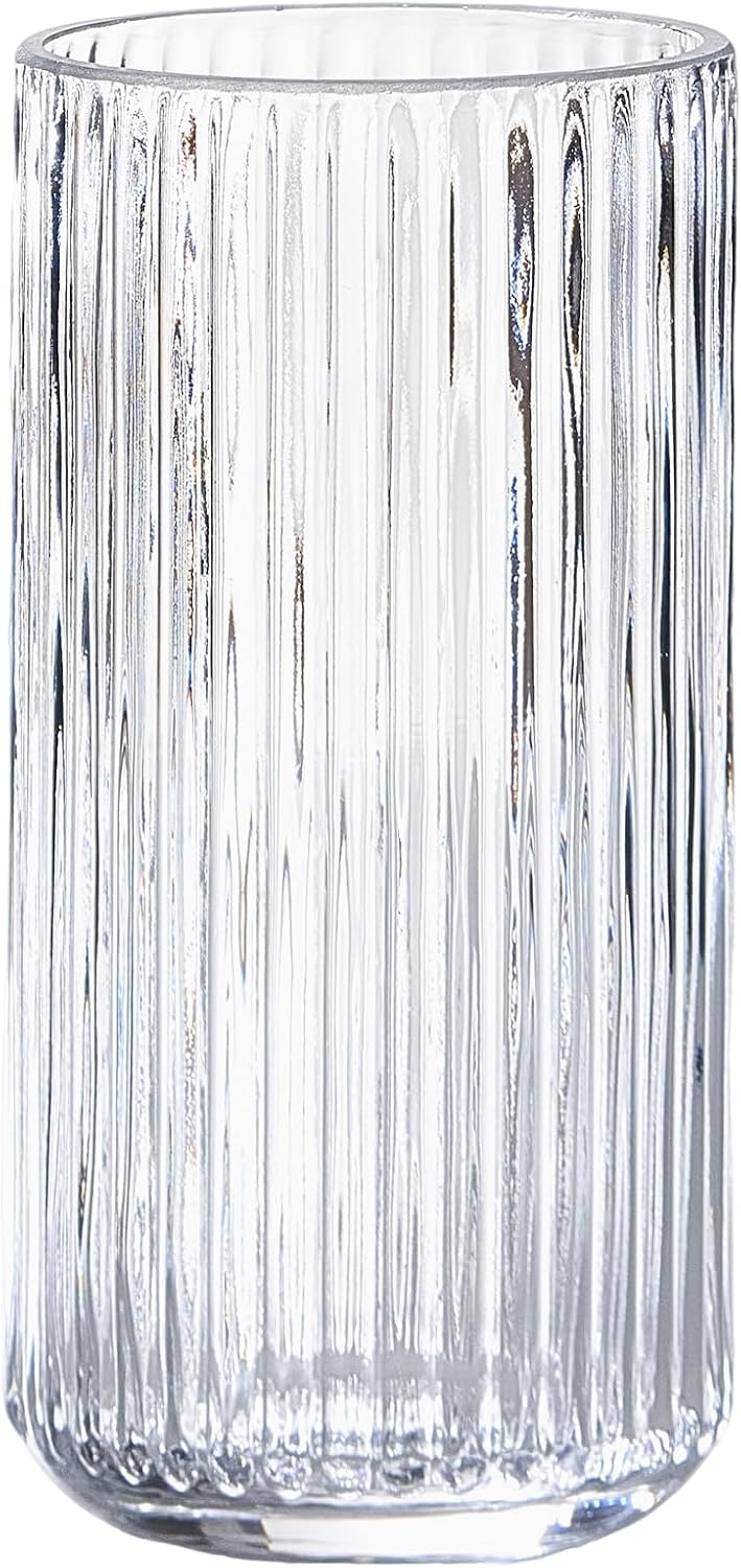Black Flower Vase — 5" — Clear