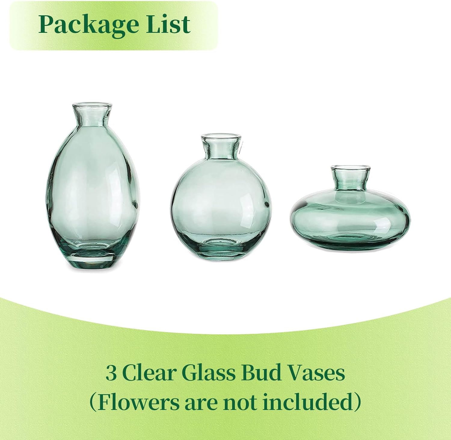 Green Flower Vase — Set of 3 - View 6