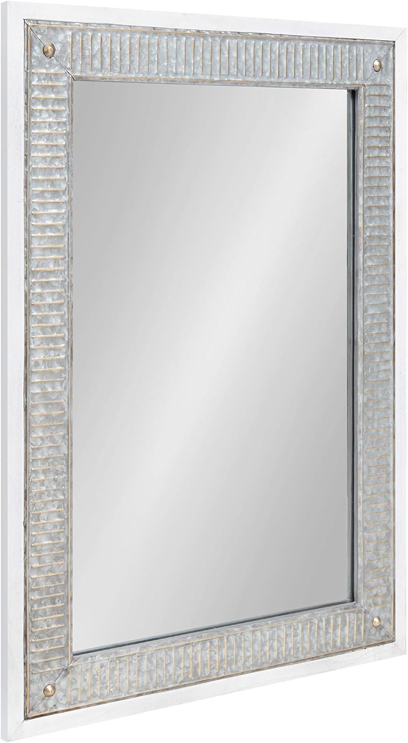 Farmhouse Brown Wall Mirror — 39" — 39"L x 27"W