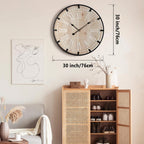 Battery Operated Farmhouse Brown Wall Clock — 30" - View 8