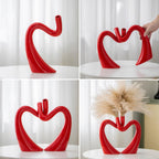 Modern Red Decorative Vase — 11.8" - View 4